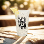 Junior Groomsman Nombre Keepsake Gift Boda Glass<br><div class="desc">Trata a tu Juvenil Groomsman a su propio vaso alto. Sólo tiene que añadir su nombre y la fecha de su boda</div>