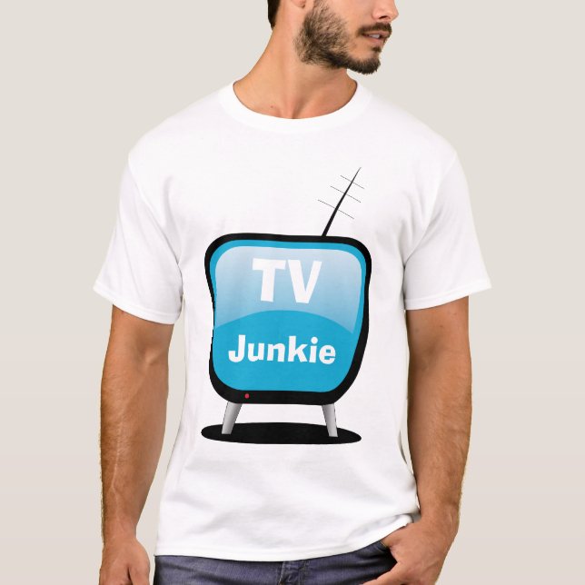 Junkie de TV - Camiseta de TV al estilo Personaliz (Anverso)