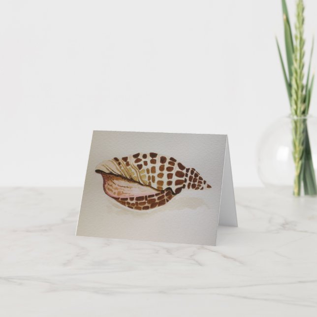 Junonia Shell - Tarjeta de saludo en blanco (Anverso)