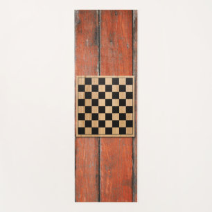 Junta de ajedrez de yoga Mat Vintage Wood Floor