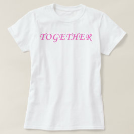 Juntas Lindas Camisetas de Pareja de Corazón Divid