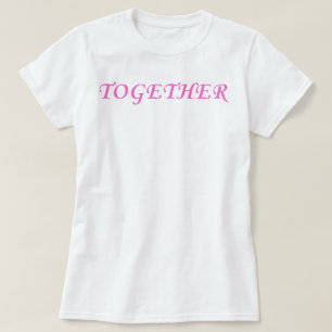 Juntas Lindas Camisetas de Pareja de Corazón Divid