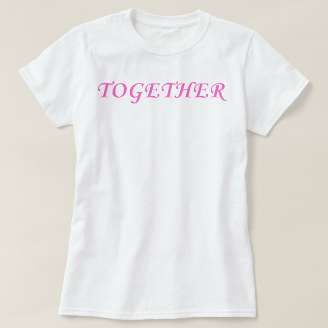 Juntas Lindas Camisetas de Pareja de Corazón Divid (Diseño del anverso)