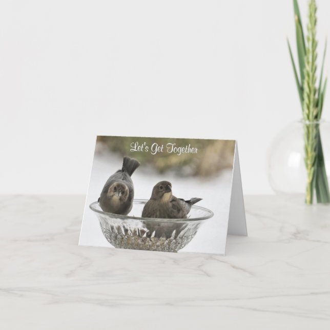 Juntémonos - Tarjeta de felicitación en blanco (Anverso)