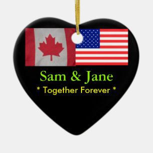 Junto para siempre Canadá y ornamento de la