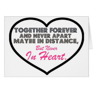 Junto para siempre y nunca aparte .......