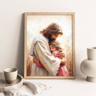 Juntos, Arte Cristiano, Jesús y Niña, Jesús y