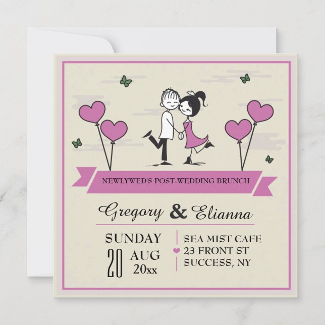 Juntos Después De La Invitación De Brunch Boda (Anverso)