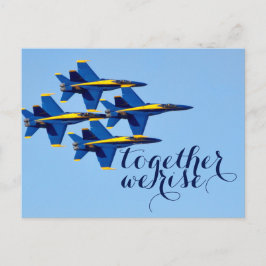 Juntos elevamos la postal de los ángeles azules