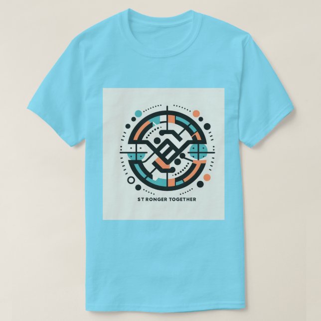 Juntos más fuertes: camiseta de la unidad Minimali (Diseño del anverso)
