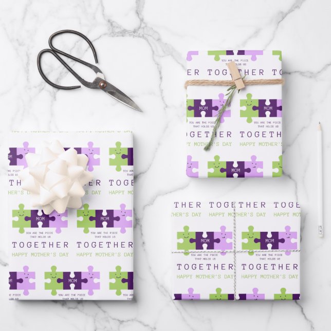 Juntos, Papel de envolvimiento del Día de la Madre (Anverso)