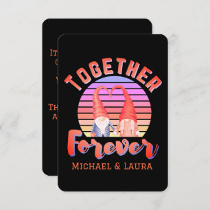 Juntos por la tarjeta de la pareja Gnome