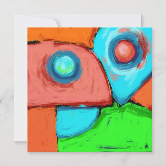 Juntos, una pintura original abstracta digital (Anverso)