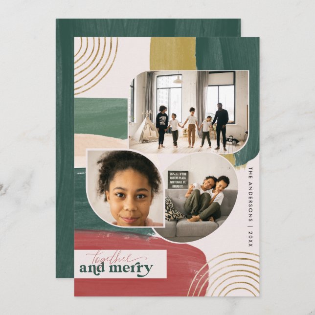 Juntos y merry | Navidades de fotografía de resume (Anverso / Reverso)