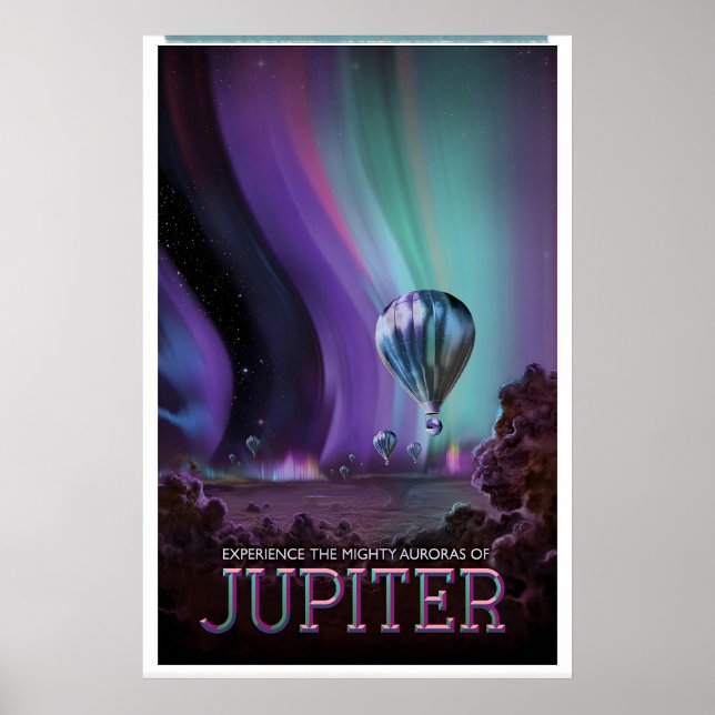 Jupiter NASA Póster de viaje espacial Impresión Es (Frente)
