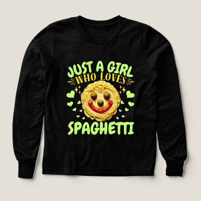 just a girl who loves spaghetti design (Diseño frontal)
