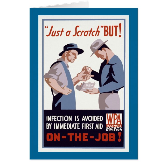 "Just a Scratch" Poster de primeros auxilios (Frente)