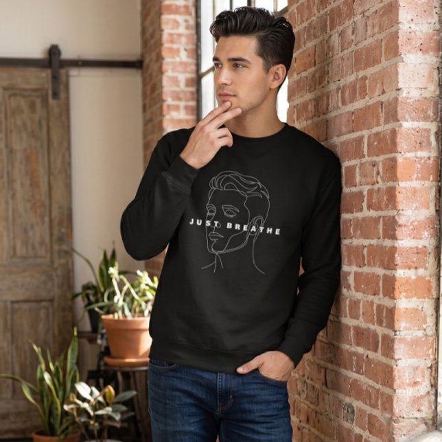 Just Breathe Sudadera Negra | Línea Minimalista (Subido por el creador)