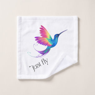 Just Fly - Vibrant Rainbow Hummingbird Art for Fre