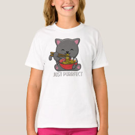 Just Purrfect - Camiseta de Ramen para comer gato