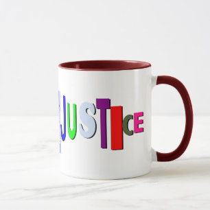 Justicia en la taza de color