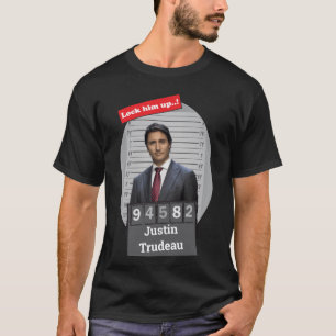Justin Trudeau 🤣 Funny Mugshot Novedad Camiseta