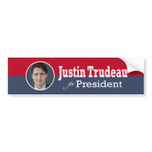 Justin Trudeau para el presidente pegatina para el