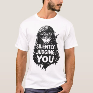 Juzgándote en Silencio Camiseta Ink Grunge Streetw