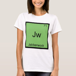 Jw - Camiseta de símbolo de elemento de química di