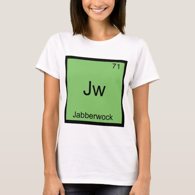 Jw - Camiseta de símbolo de elemento de química di (Anverso)