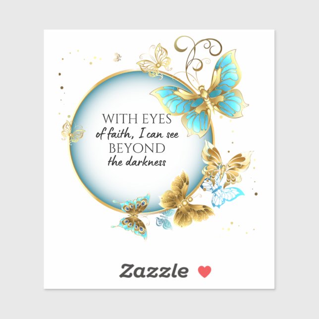 JW con ojos de Faith Vinyl Pegatina (Hoja)