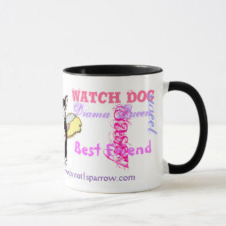 K-9 Cutie con una taza de la causa