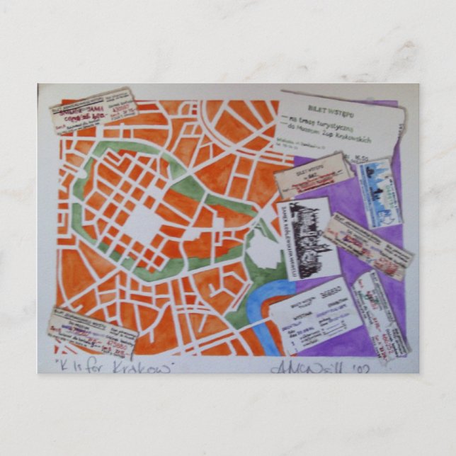 K es la postal de Cracovia (Anverso)