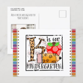K es para Postal Fotográfico de Kinder