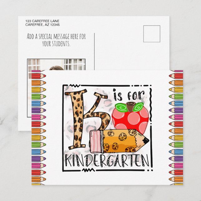 K es para Postal Fotográfico de Kinder (Anverso / Reverso)