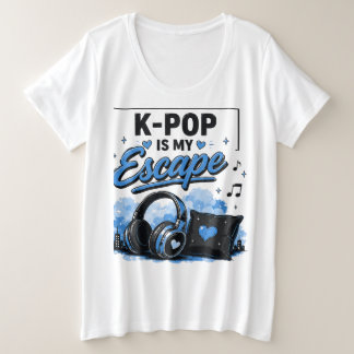 K-POP Es Mi Escape Camiseta Gráfica de Auriculares