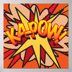 KA-POW Diversión Arte Pop de Cómic Retro