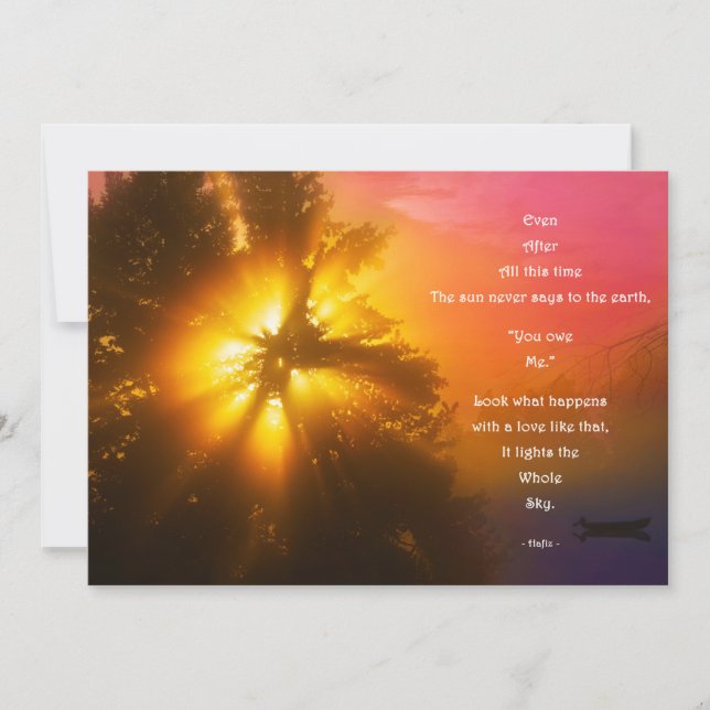 Kaart enkel met Hafiz - Even after all this time (Anverso)