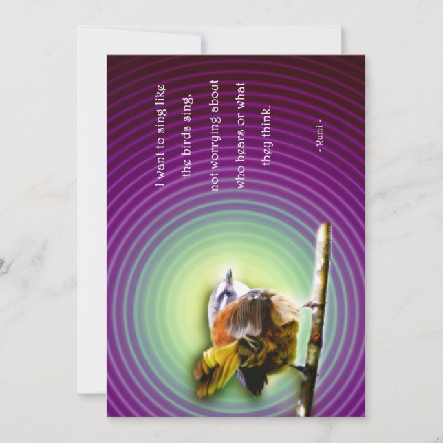 Kaart met gedicht Rumi (Anverso)