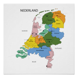 Kaart van Nederland Poster perfecto