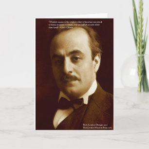 Kahlil Gibran "Wisdom Orud" cita regalos y tarjeta