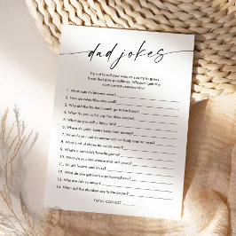 KAIA Dad Chistes Tarjeta de juego Baby Shower