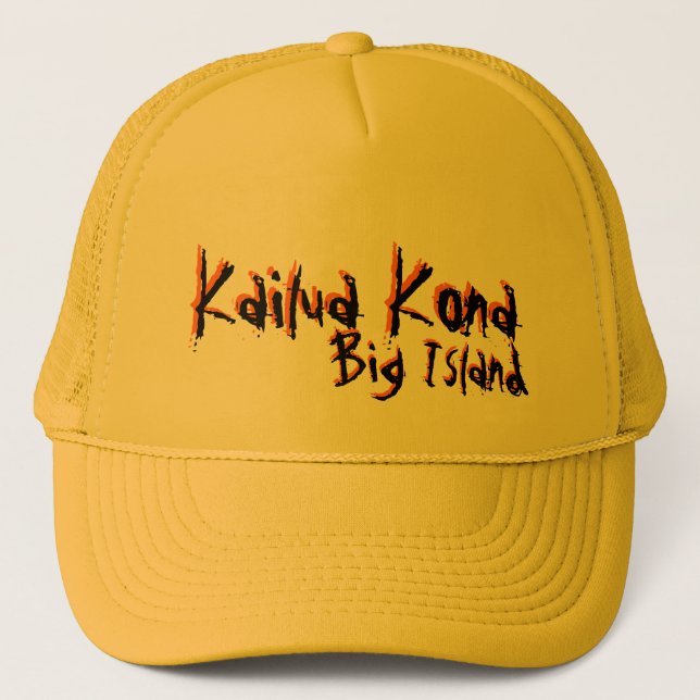 Kailua Kona Big Island gorra amarillo hawaiano (Anverso)