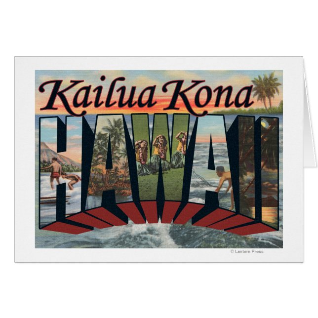 Kailua Kona, Hawaii - Escenas de letras grandes (Anverso (Horizontal))