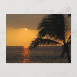Kailua-Kona, Hawaii, postal de la puesta de sol