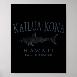 Kailua - kona hawaii tiburón arte retro pizarra pe