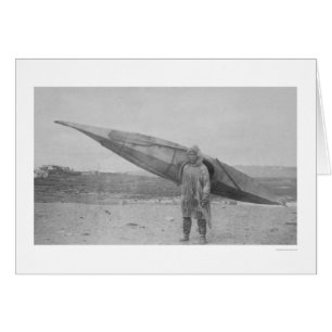 Kajak que lleva esquimal 1909