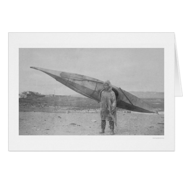 Kajak que lleva esquimal 1909 (Anverso (Horizontal))