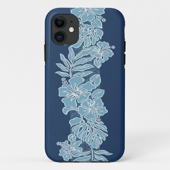 Kalaheo Hawaiian Hibiscus Tapa iPhone 5 Fundas (Reverso)