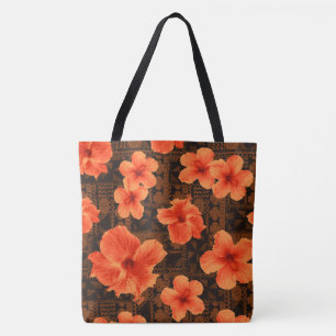 Kalalau Tapa Bolsa Tropical Hawaiana Hibiscus Beac
